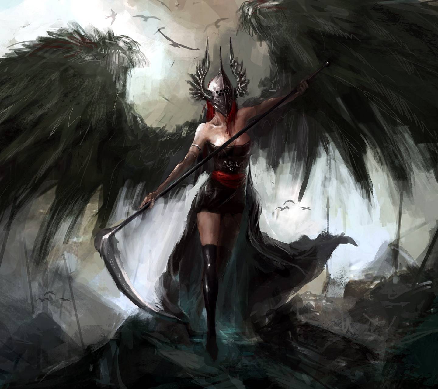 1440x1280 Fallen Angel wallpaper
