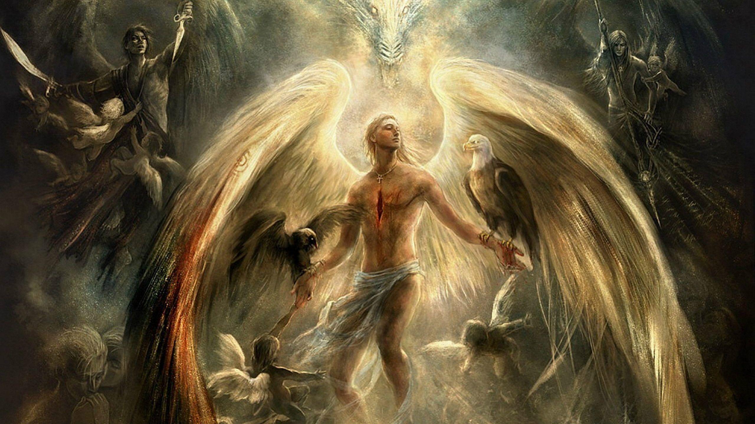 2560x1440 Angel Wallpaper. angel has falen