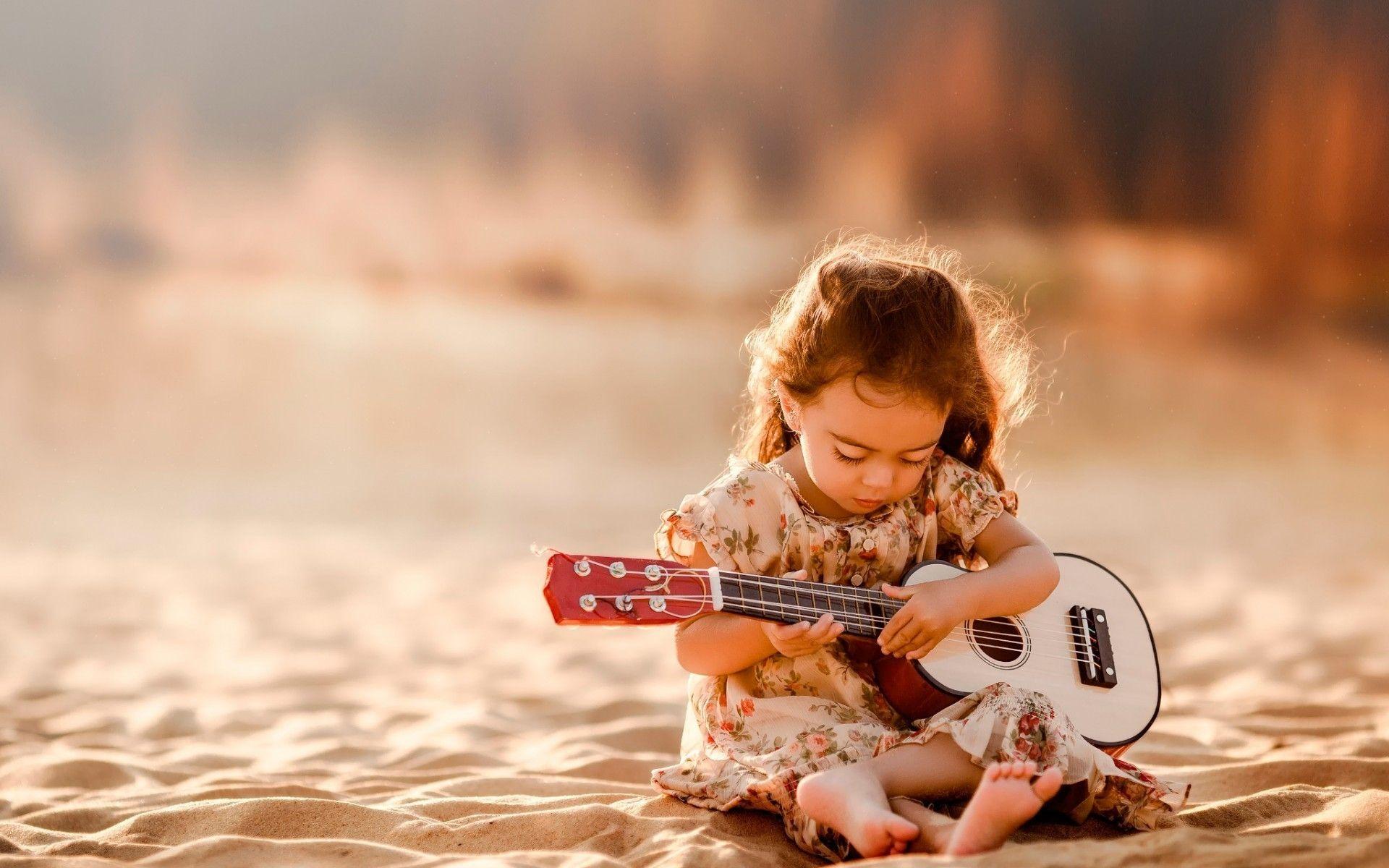 1920x1200 Cute Little Girl Playing Guitar Wallpaper Girl With Guitar Wallpaper & Background Download