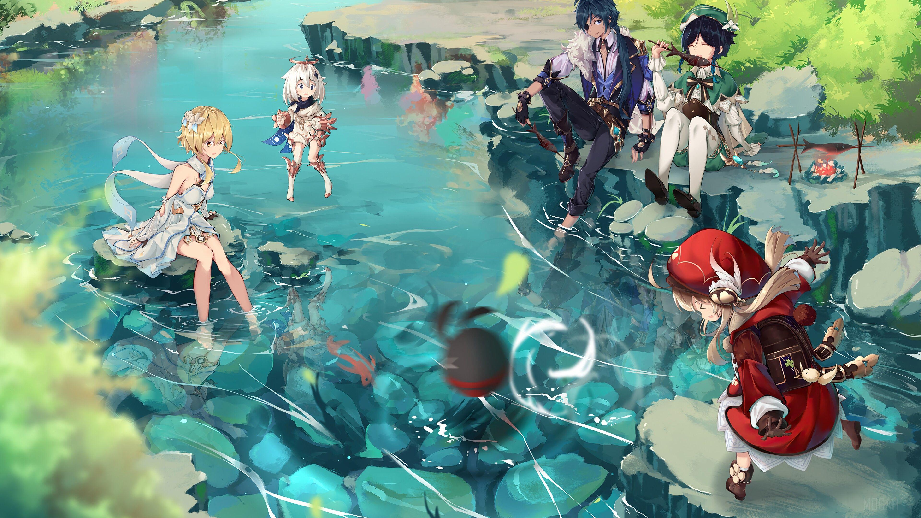 3840x2160 Genshin Impact, Video Game, Anime Girls, Female, Traveler, Paimon 4k wallpaper. Mocah HD Wallpaper