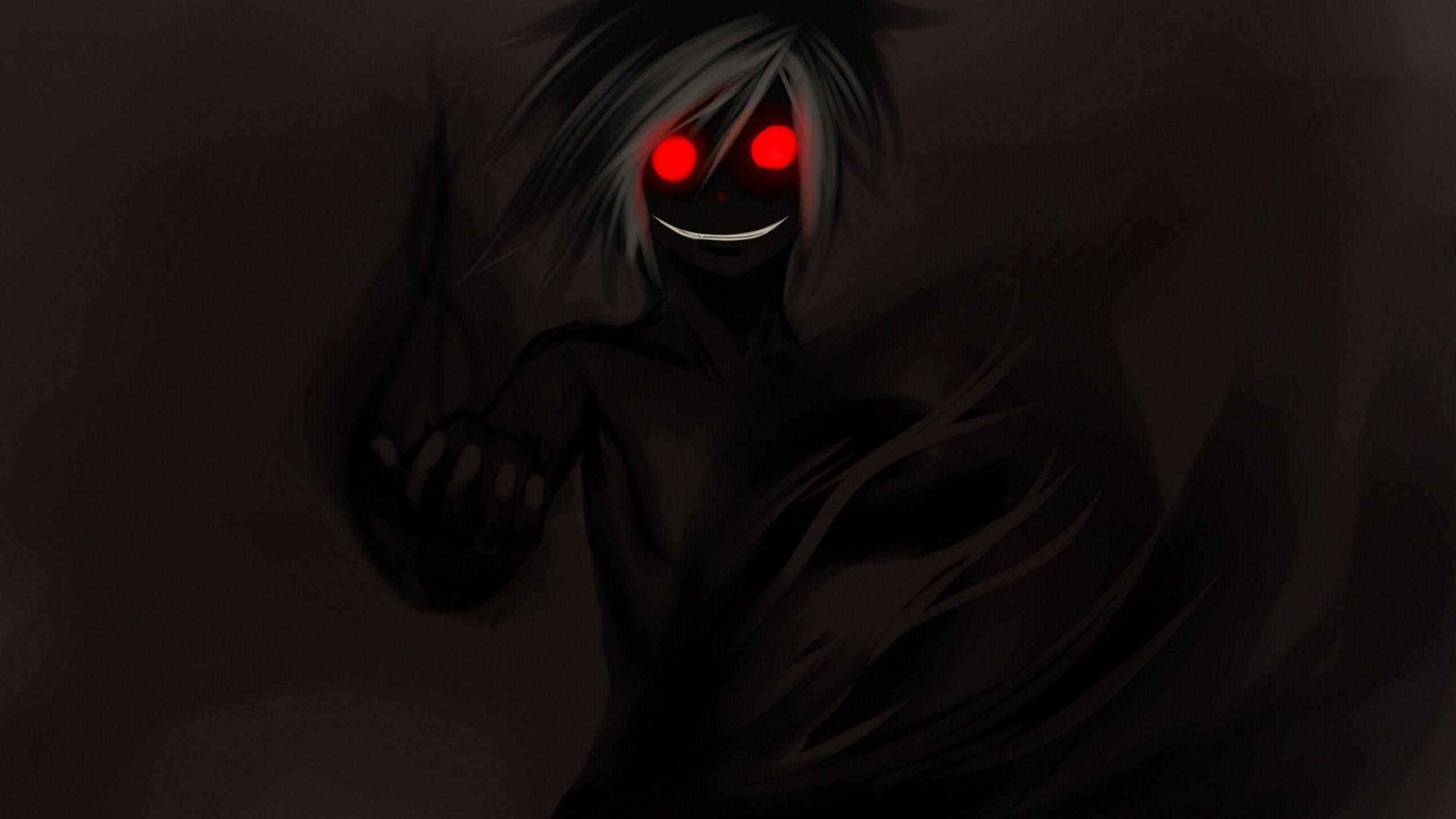 2560x1440 Dark Red Anime Wallpaper