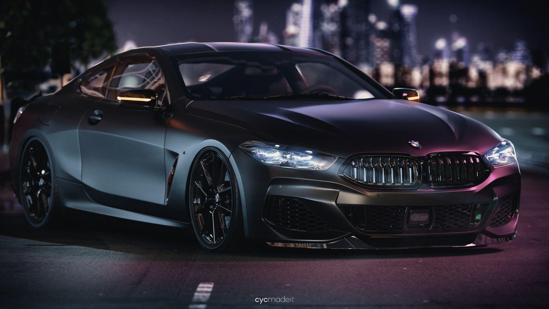 BMW m8 Black Rear