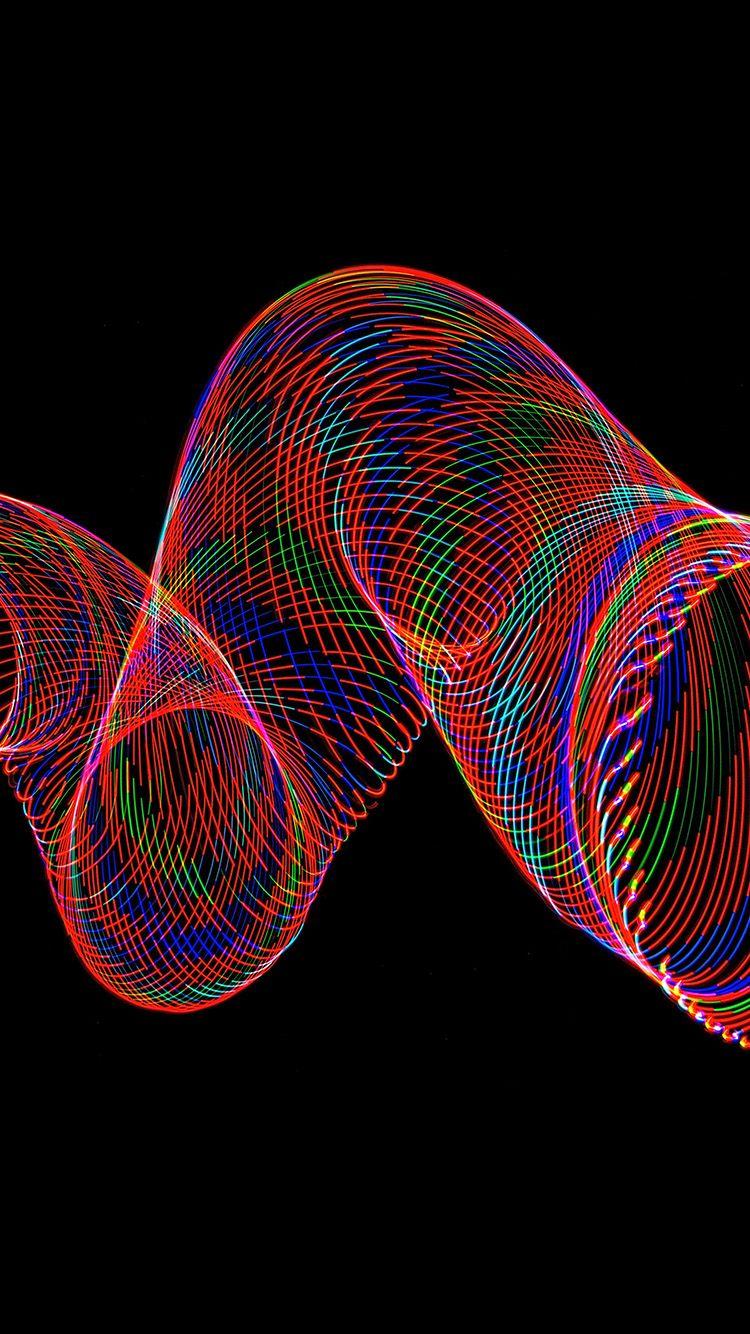 750x1334 iPhone wallpaper. art pattern red dark rainbow