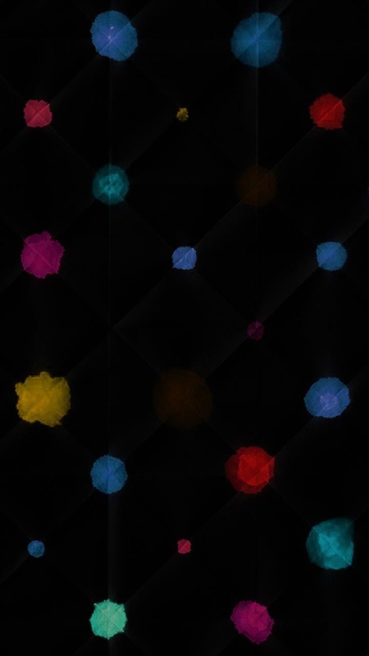 720x1280 Watercolor Dots Dark Pattern Phone Wallpaper Download