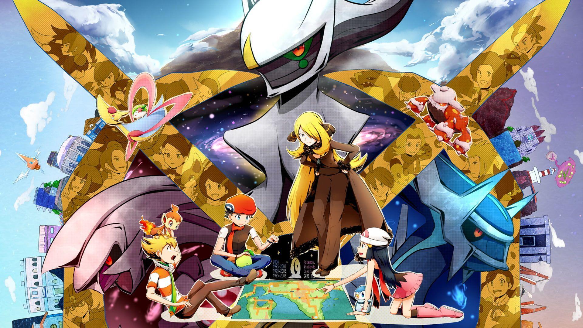 1920x1080 Pokémon Pokémon: Diamond and Pearl Arceus (Pokémon) Chimchar (Pokémon) Cynthia (Pokémon) Dawn (Pokémon) Dialga. Pokemon pearl, Pokemon, Pokémon diamond and pearl