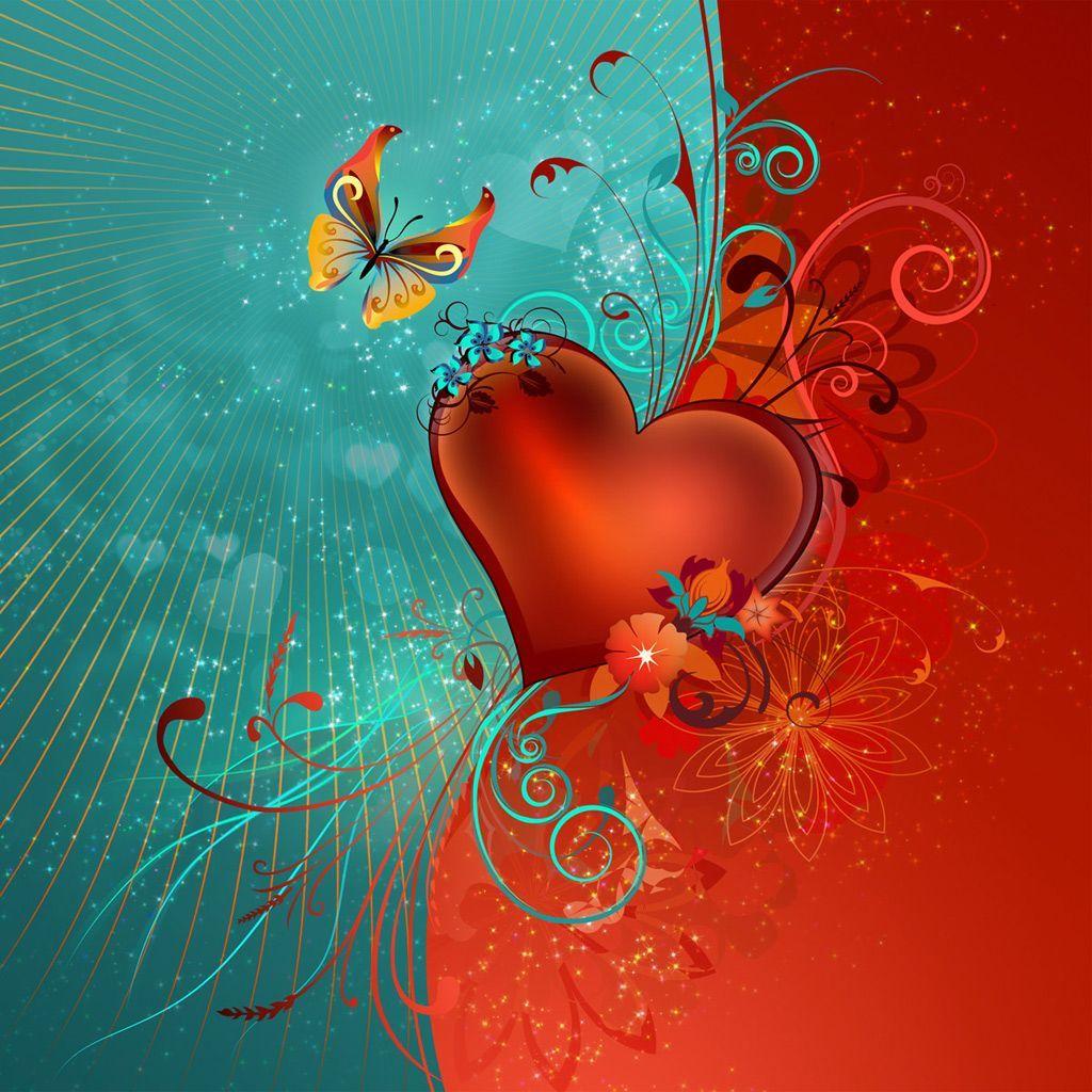 1024x1024 Happy Valentine's Day HD Wallpaper, Background & Picture. Heart wallpaper, Art, Love heart