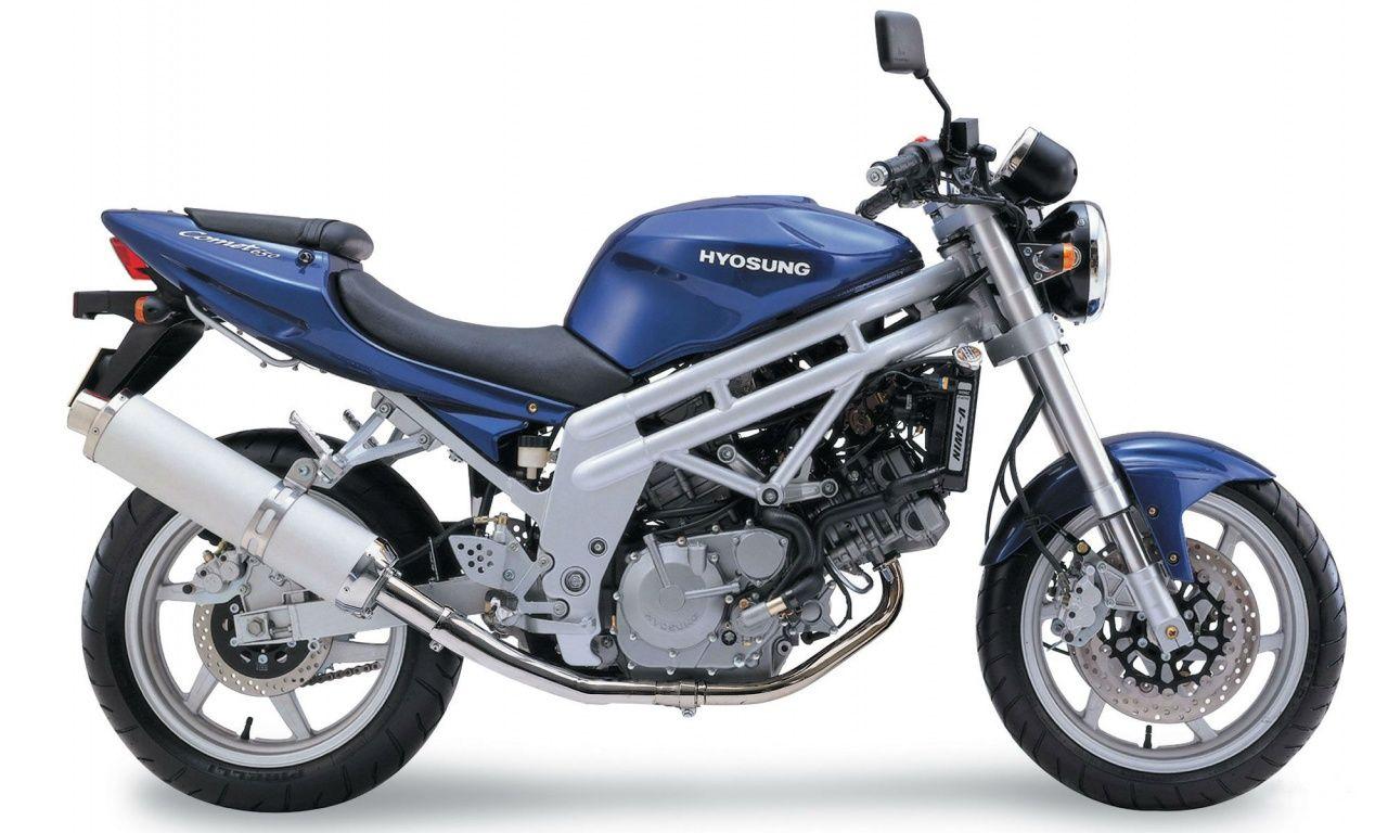 1280x768 Hyosung GT650 Blue Bike Wallpaper