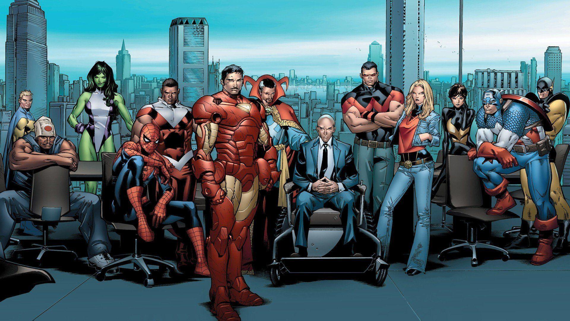 1920x1080 Avengers Cartoon Wallpaper HD For Phone