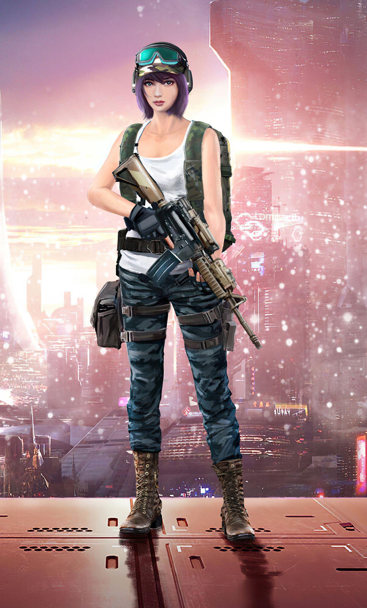 1280x2120 Girl In Future iPhone HD 4k Wallpaper, Image, Background, Photo and Picture