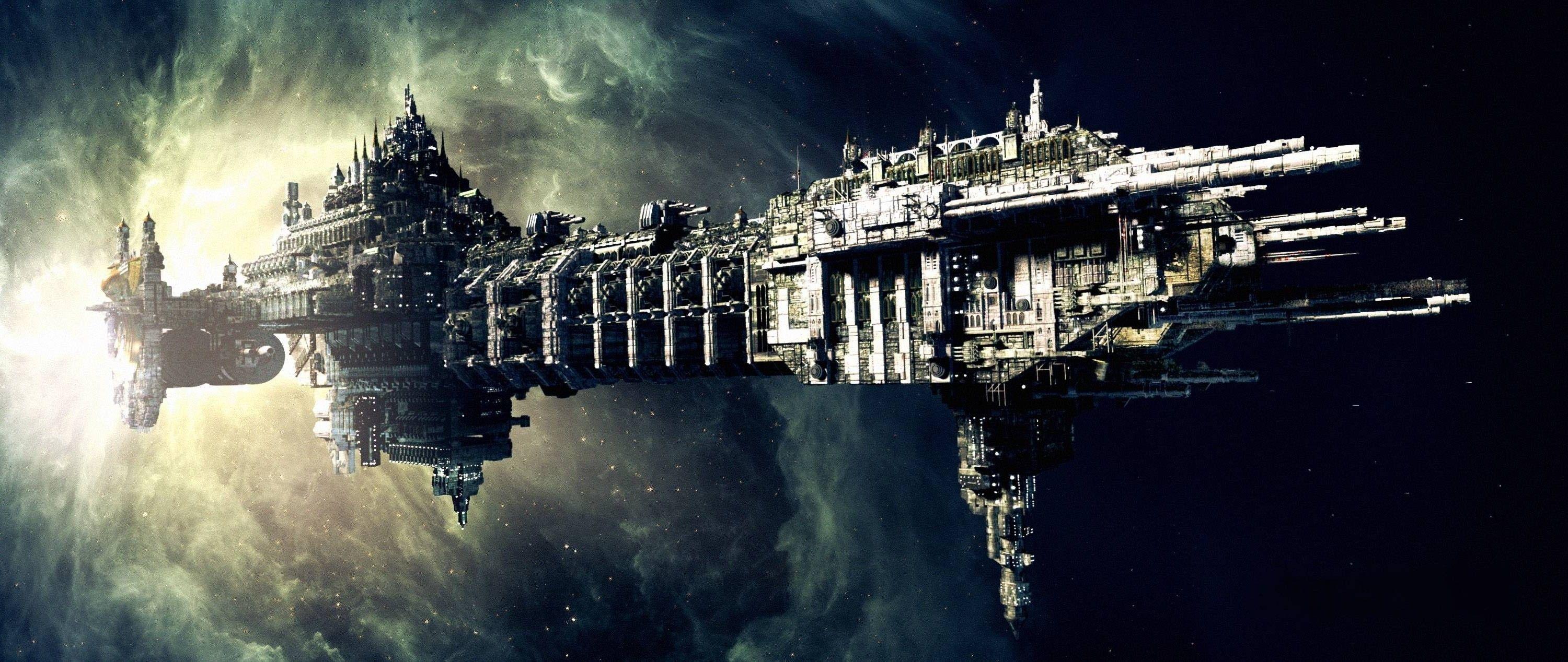 3000x1268 space science fiction spaceship wallpaper