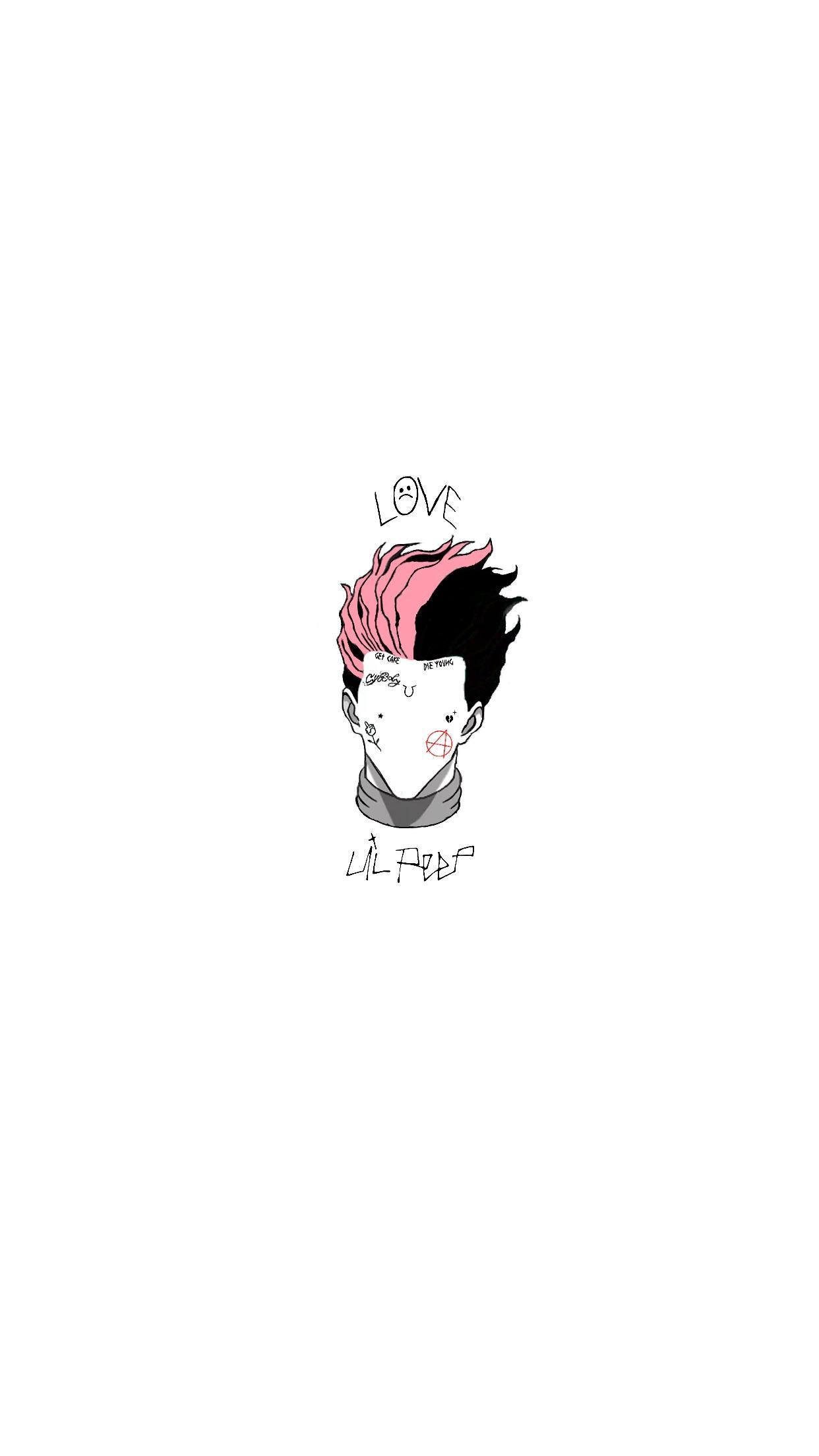 1242x2208 Lil Peep Anime Wallpaper