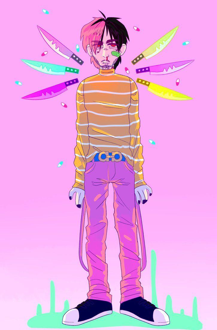 725x1101 Lil Peep Anime Wallpaper