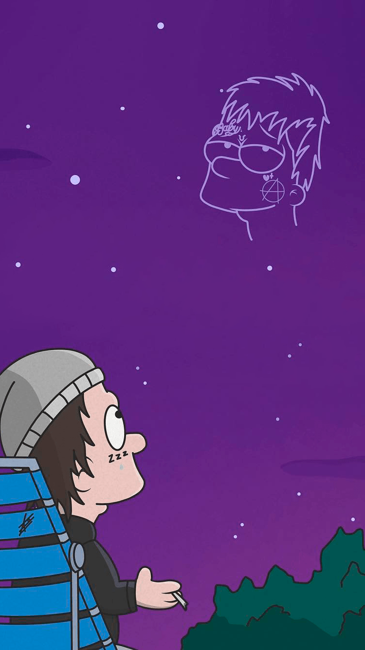 750x1334 Lil Peep Anime Wallpaper