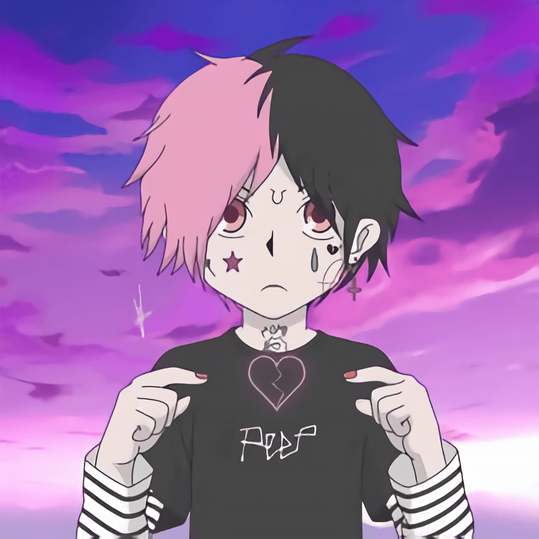 1096x1096 Lil Peep Anime .