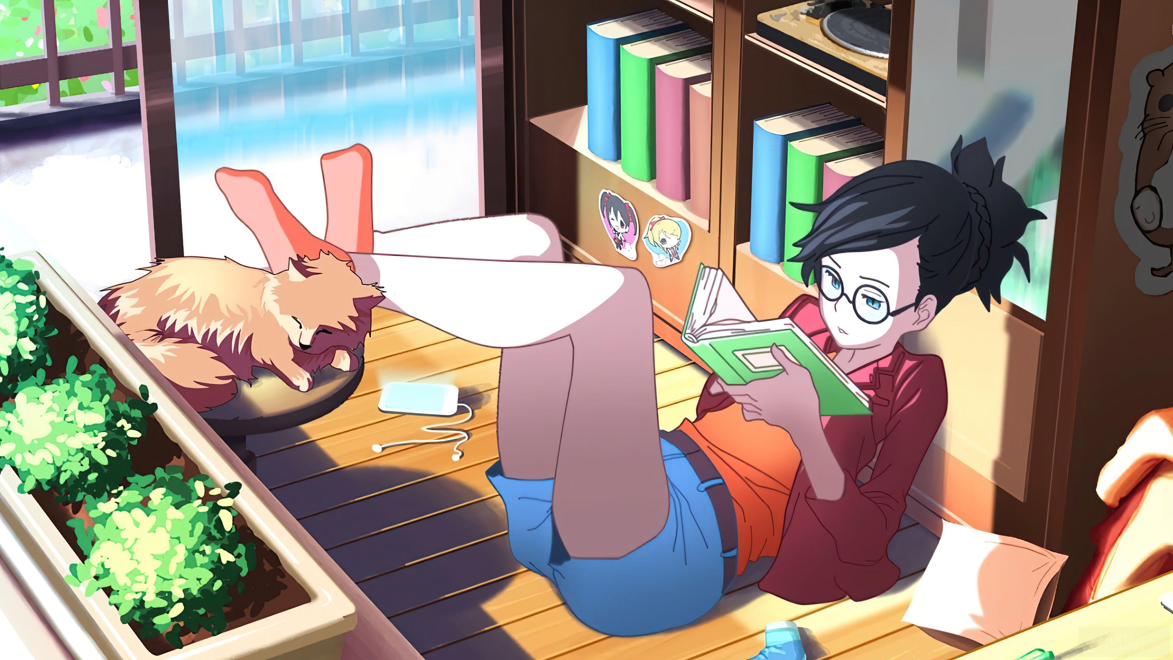 3840x2160 Digital Art, Lofi, Girls, Reading, Hip Hop, Chillhop 4k wallpaper Gallery HD Wallpaper