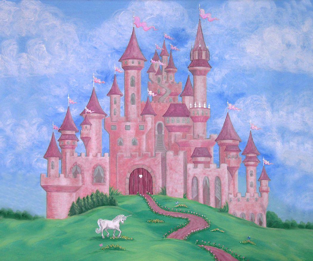 1050x875 Nursery Murals Nursery Room Wall Hangings, Adorable Tale Castle Painting
