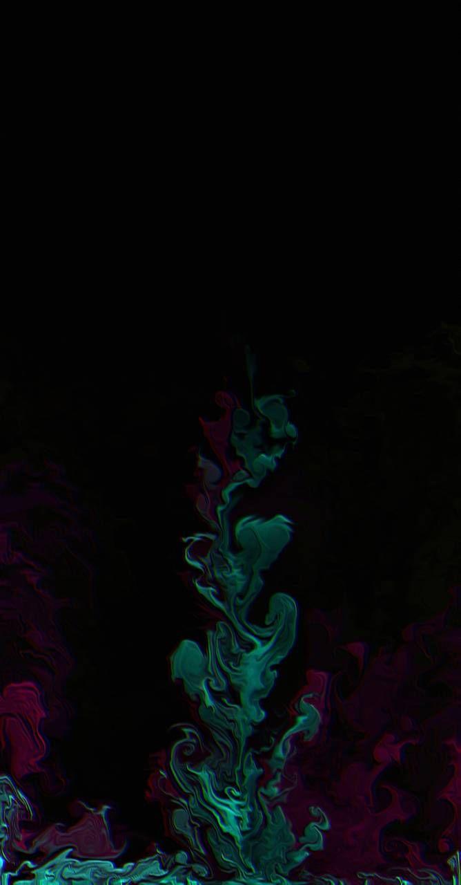 668x1280 blue red fire wallpaper