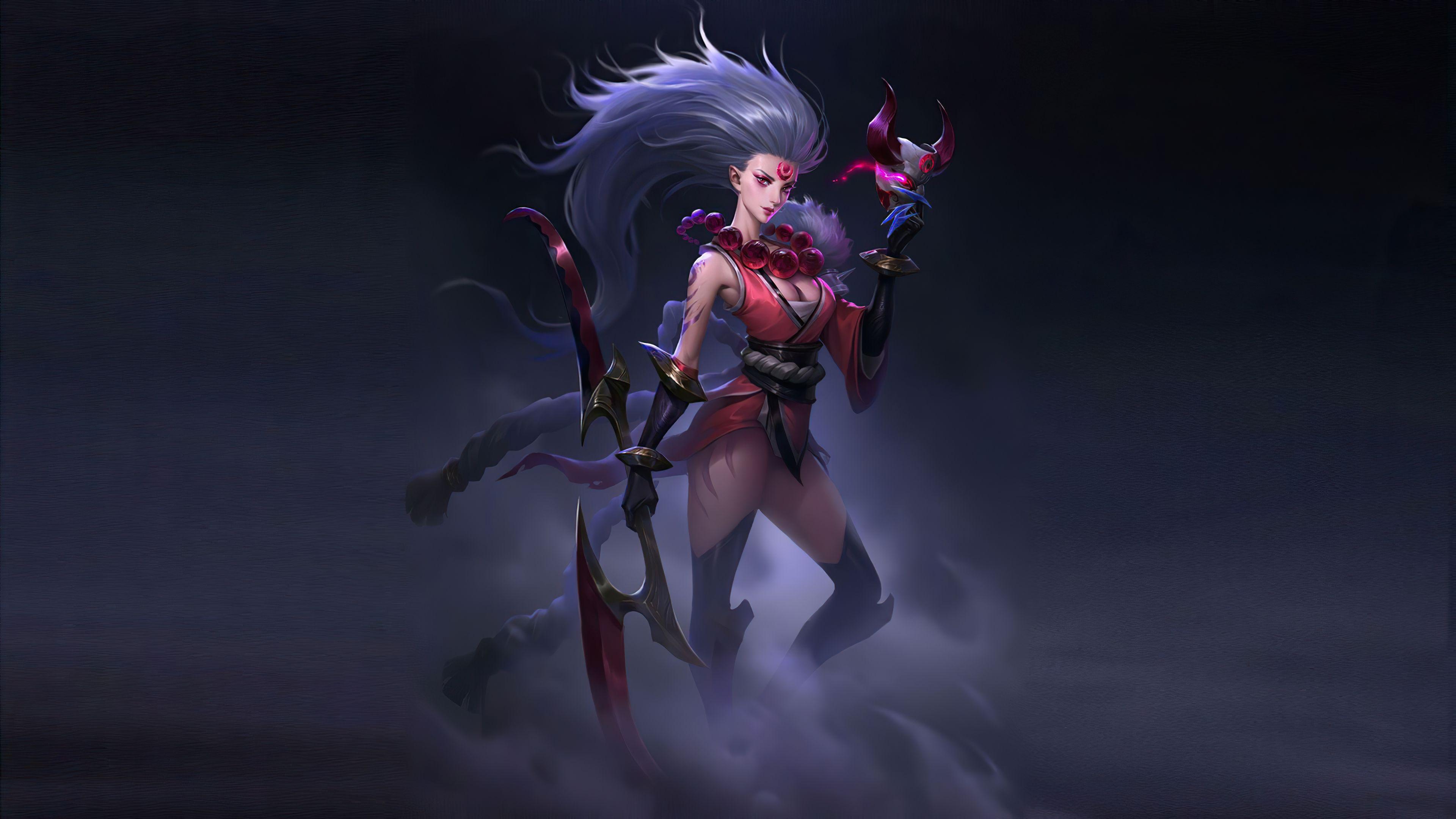 Diana League of Legends Art 4K Phone iPhone Wallpaper #7261a