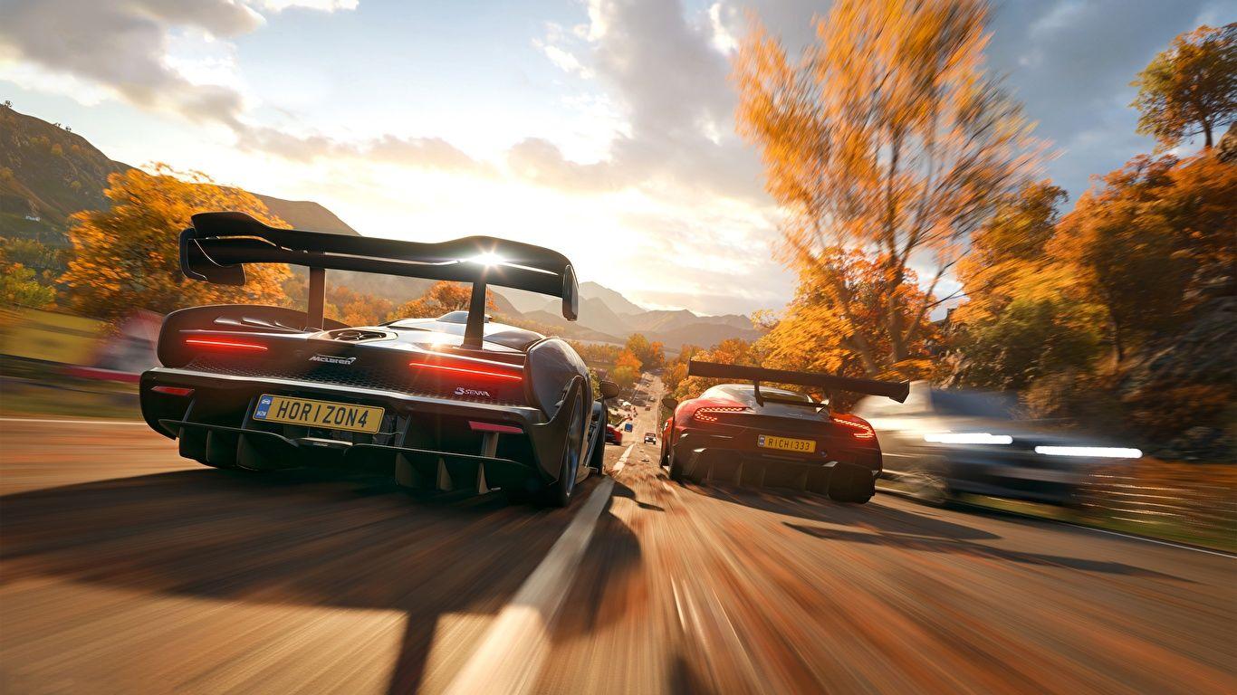 1366x768 Desktop Wallpaper Forza Horizon 4 McLaren Aston Martin 1366x768