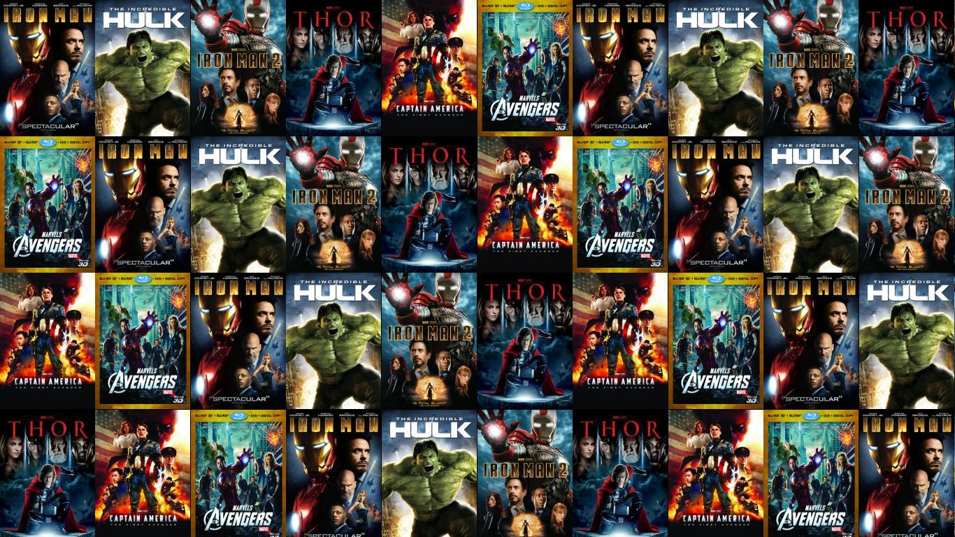 1366x768 Iron Man The Incredible Hulk Iron Man 2 Wallpaper « Tiled Desktop Wallpaper