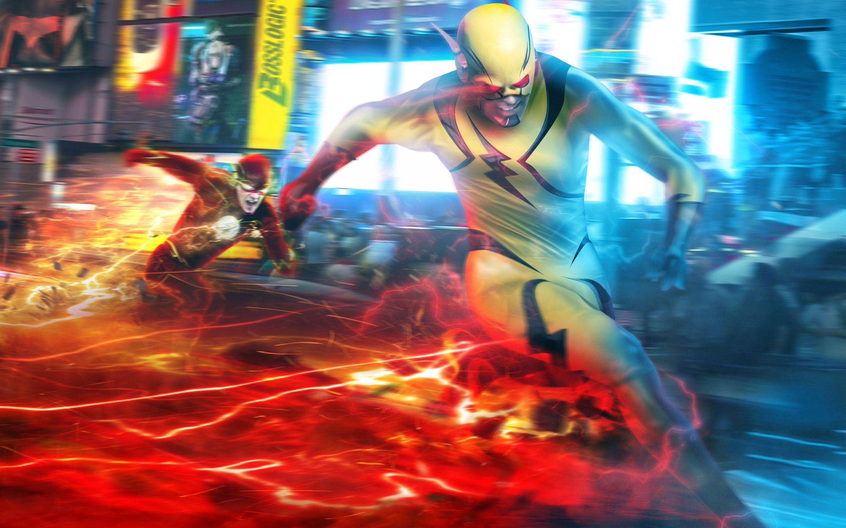 2880x1800 The Flash Running Wallpaper