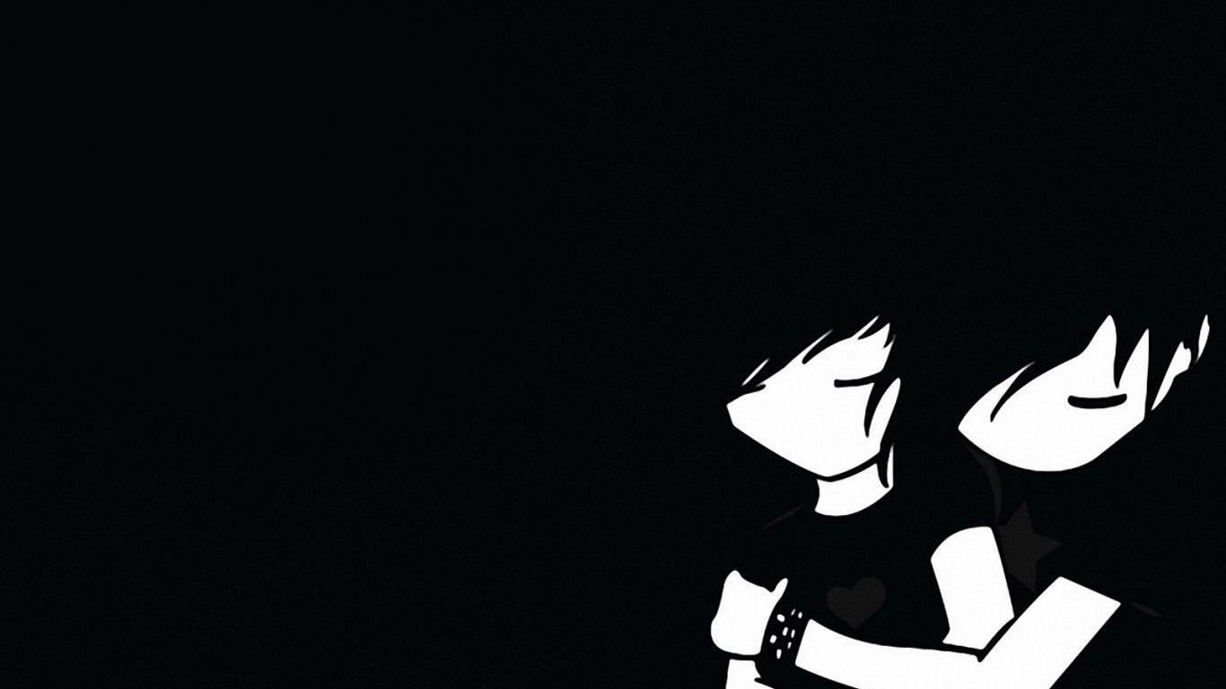 1366x768 Cute Emo Cartoons Wallpaper