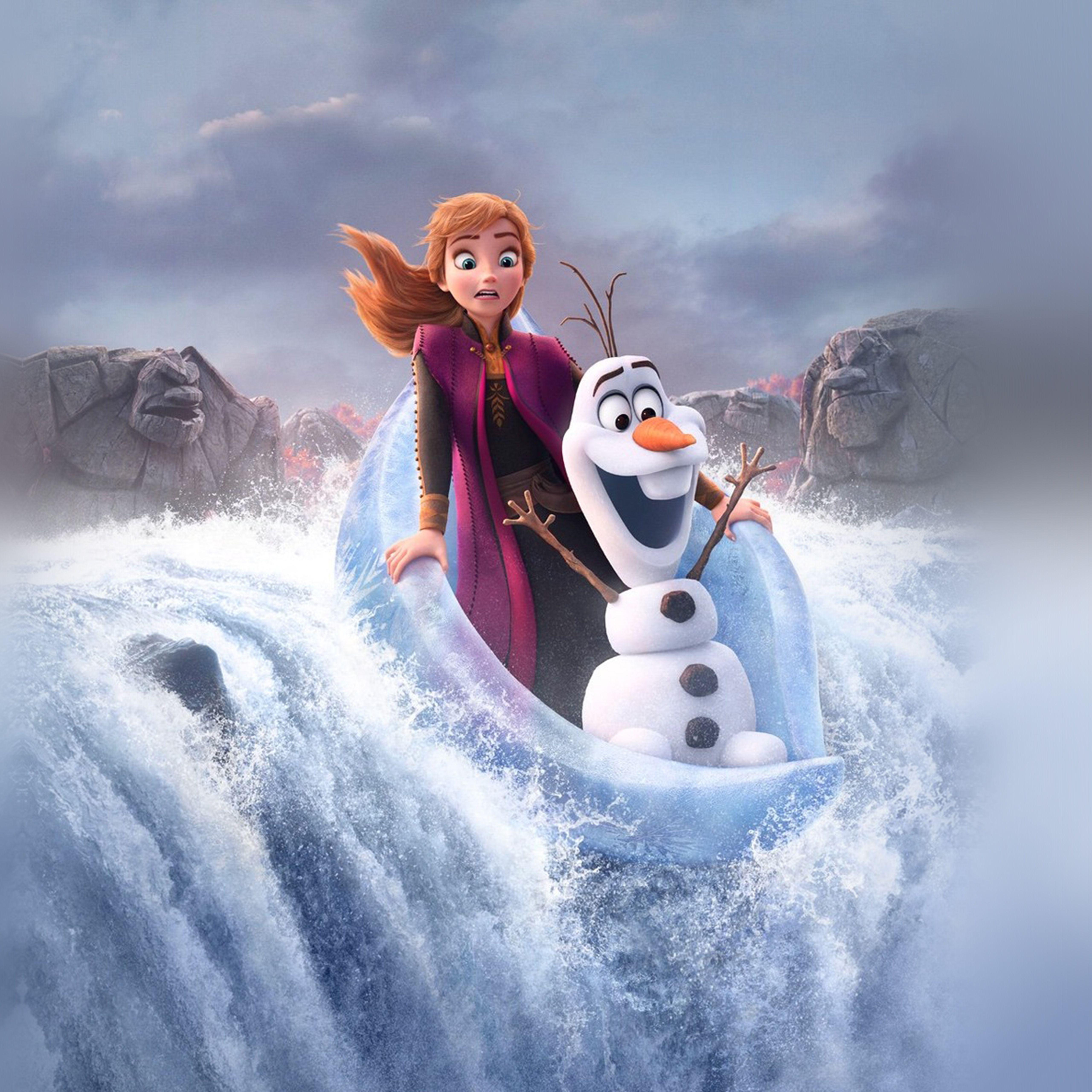 5120x5120 Frozen 2 Anna And Olaf Wallpaper & Background Download