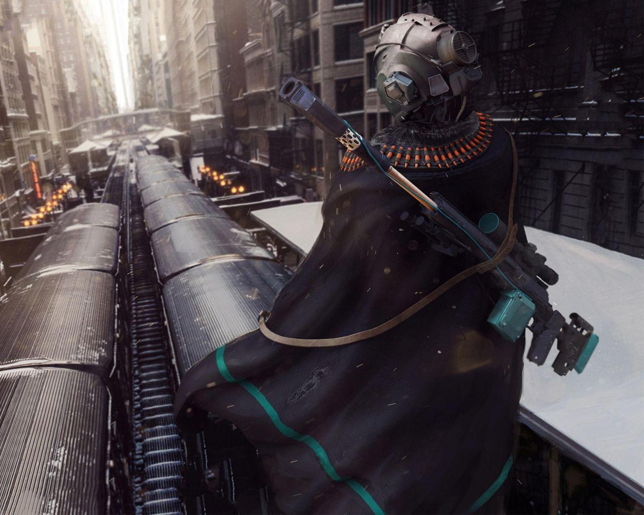 1280x1024 Urban Sniper 3D Desktop HD Wallpaper