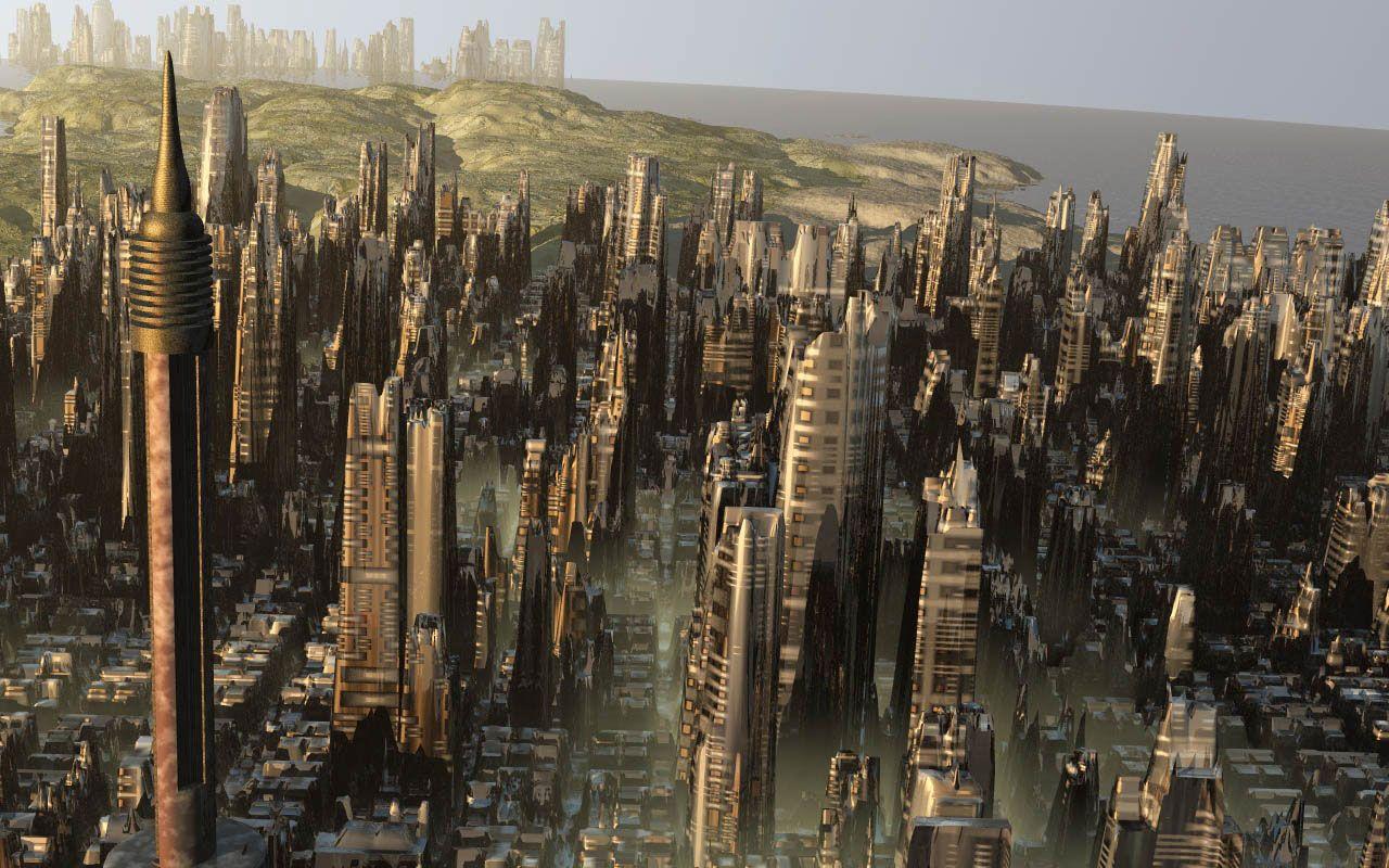 1280x800 Single Terrain City, 1280 x 800pix wallpaper Science Fiction, 3D Digital Art