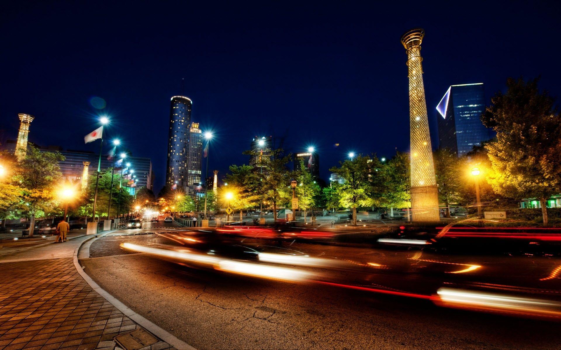1920x1200 Atlanta Park Nights Wallpaper in jpg format for free download