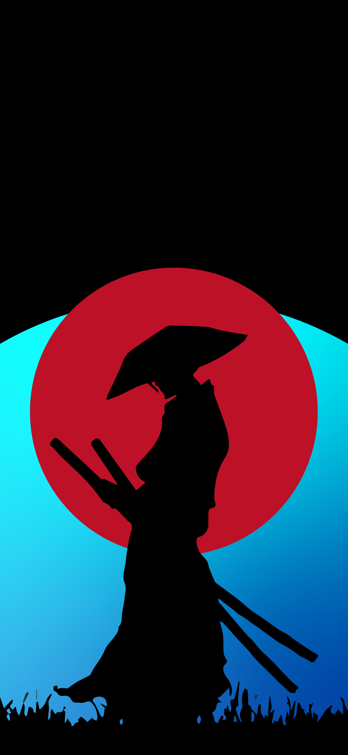 1205x2609 Samurai phone wallpaper amoled