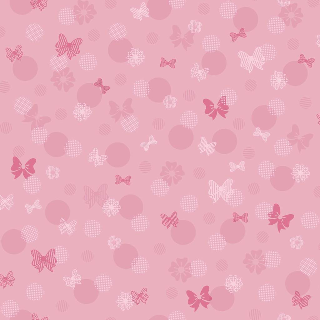 1024x1024 DY0178 Disney Kids Minnie Mouse Bows & Dots Wallpaper