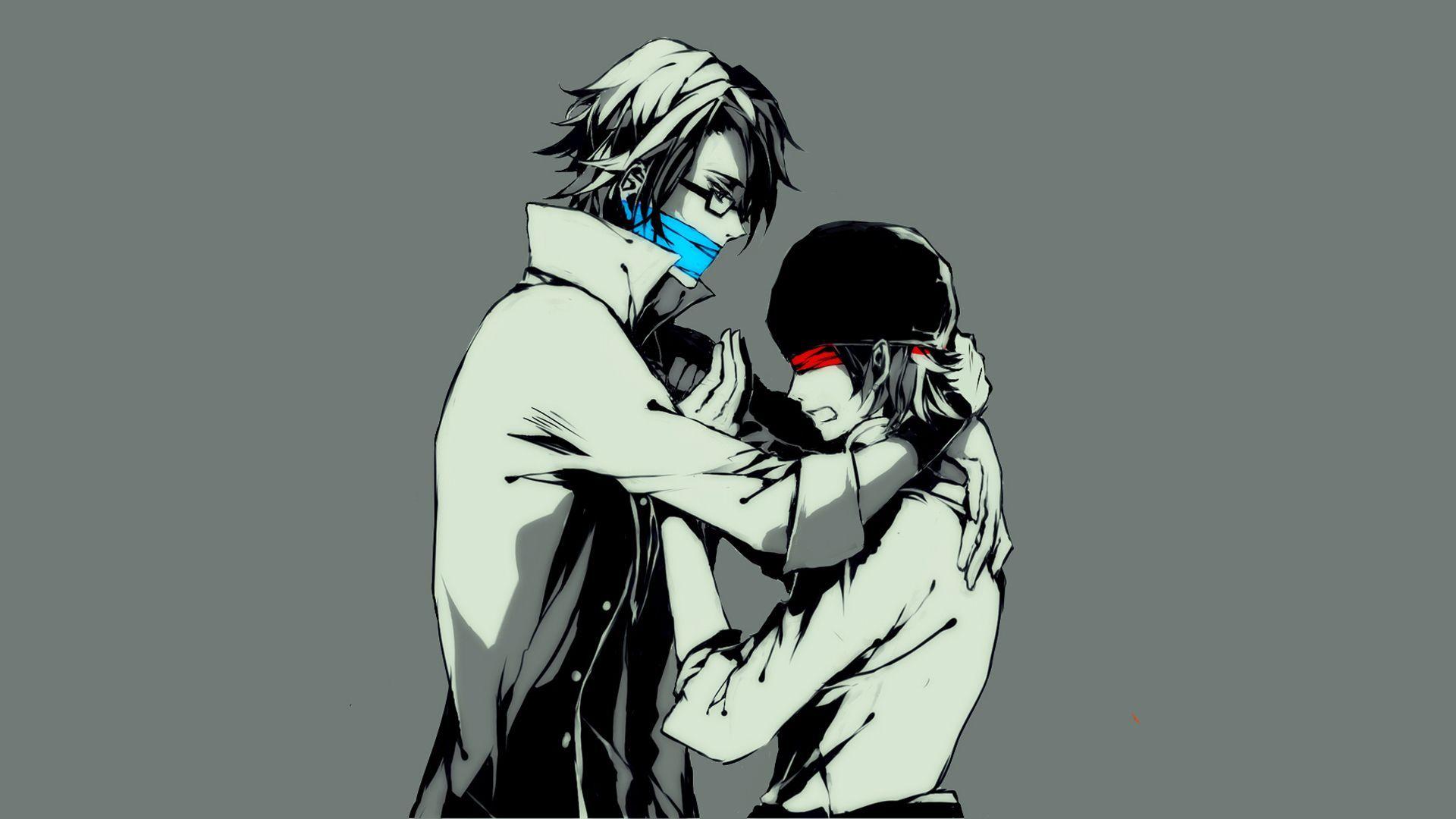 1920x1080 K Project, Yata Misaki, Fushimi Saruhiko, 1920x1080 Wallpaper, Covering Eyes. K project, K project anime, Anime
