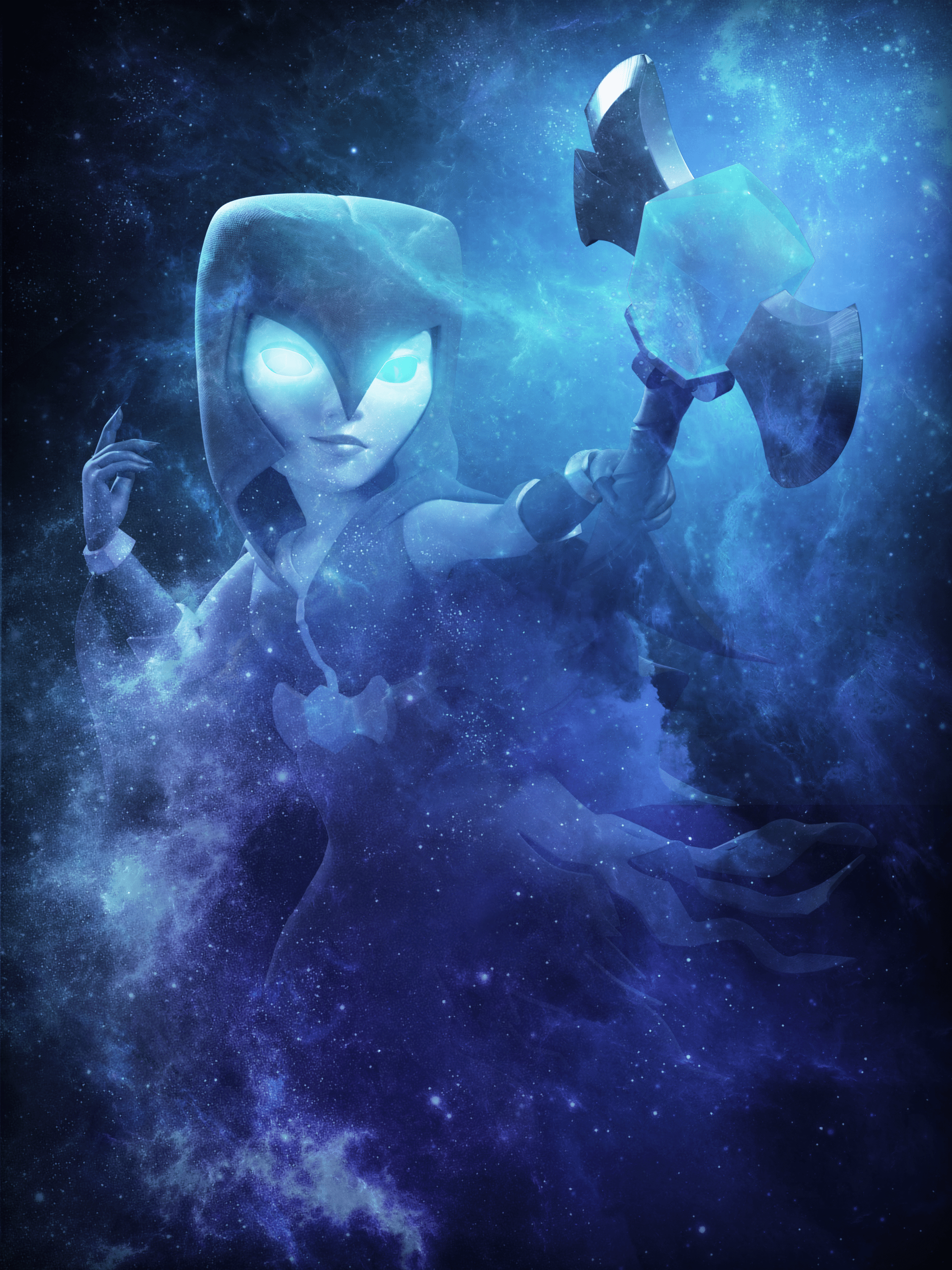 2152x2869 Clash Royale Night Witch
