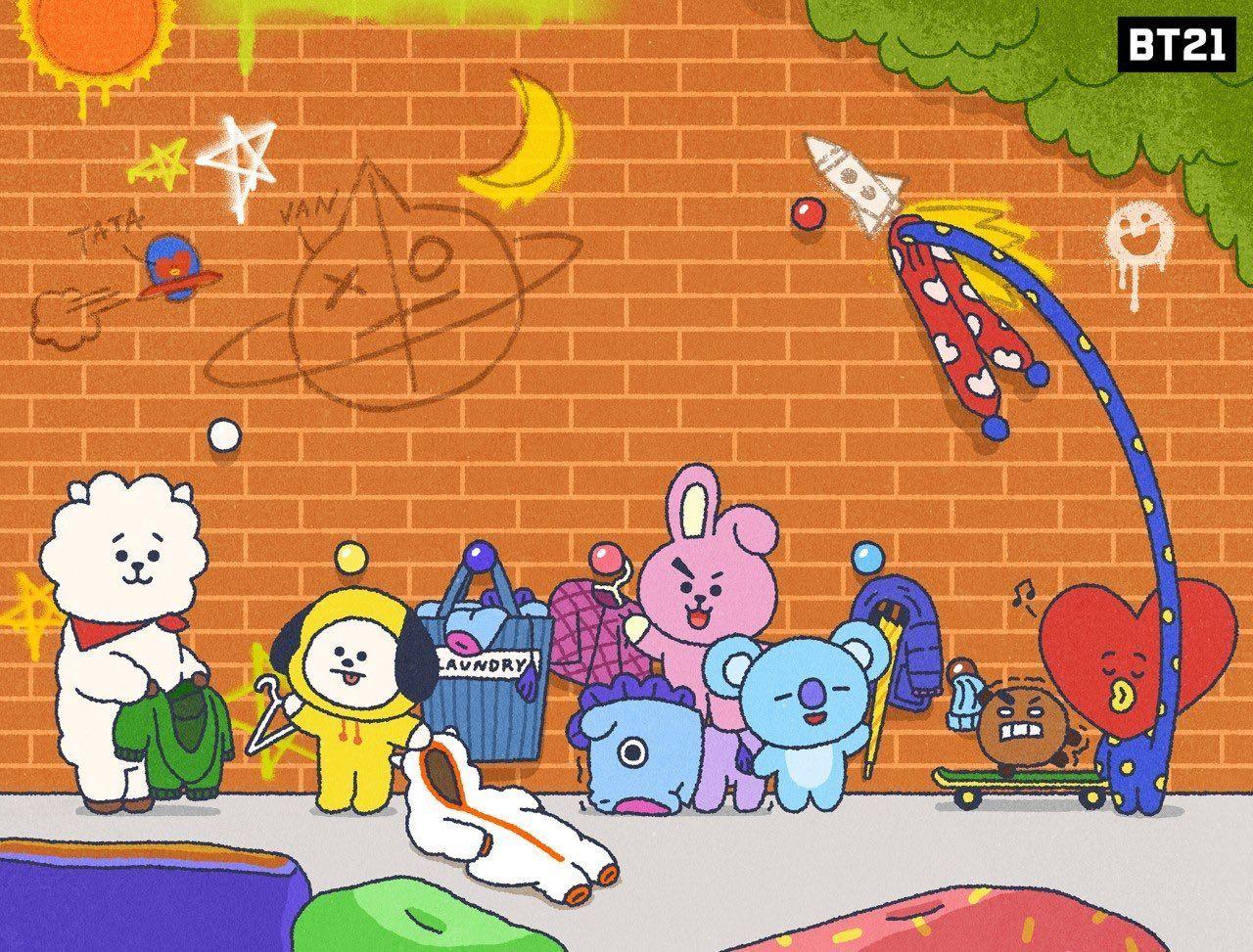1280x973 BT21 on Twitter. Anime wallpaper iphone, Line friends, Anime wallpaper