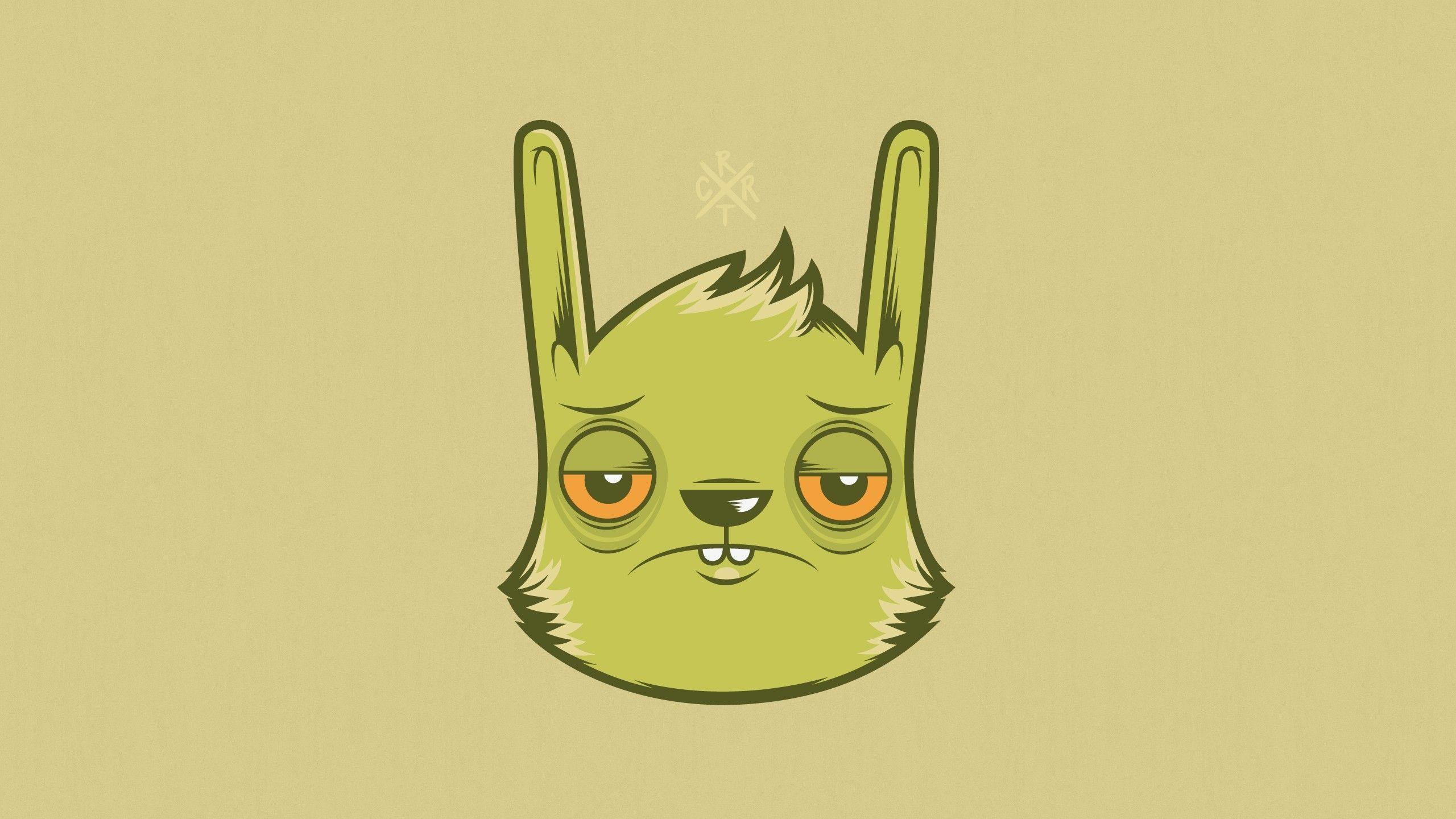 2560x1440 Download Wallpaper, Download 2560x1440 bunnies green sick digital art 2560x1440 wallpaper Animals HD Wallpaper, Hi Res Animals Wallpaper, High Definition Wallpaper