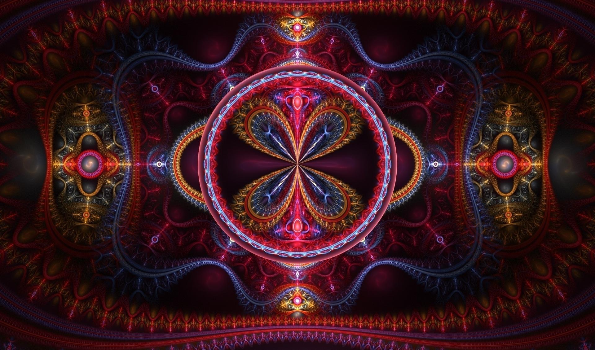 1920x1130 Amazing fractal flowers in the frame Wallpaper HD Download