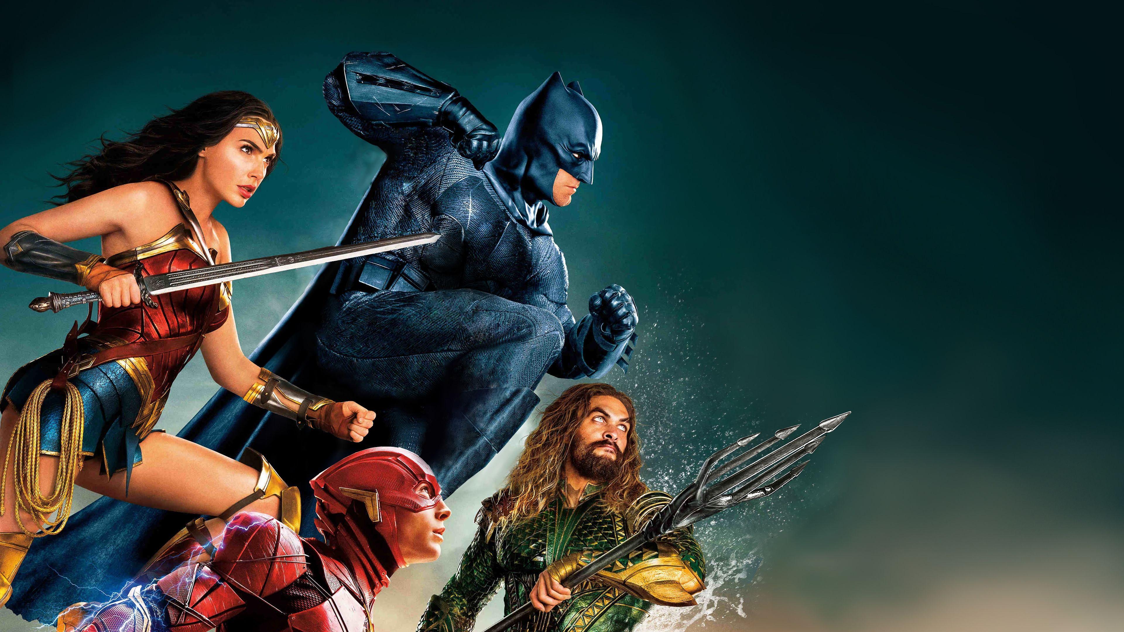 3840x2160 Justice League Wonder Woman Batman The Flash Aquaman 4K
