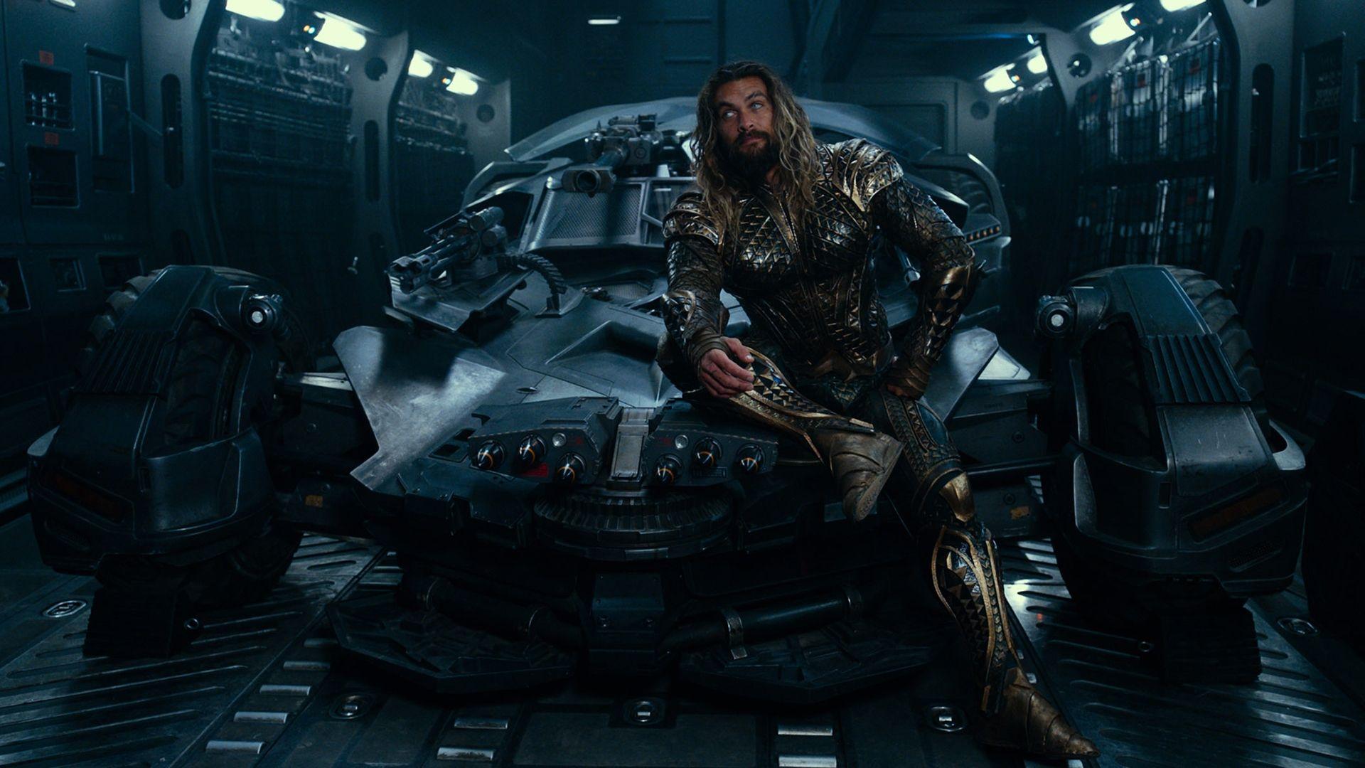 1920x1080 Aquaman Jason Momoa Justice League Batmobile HD