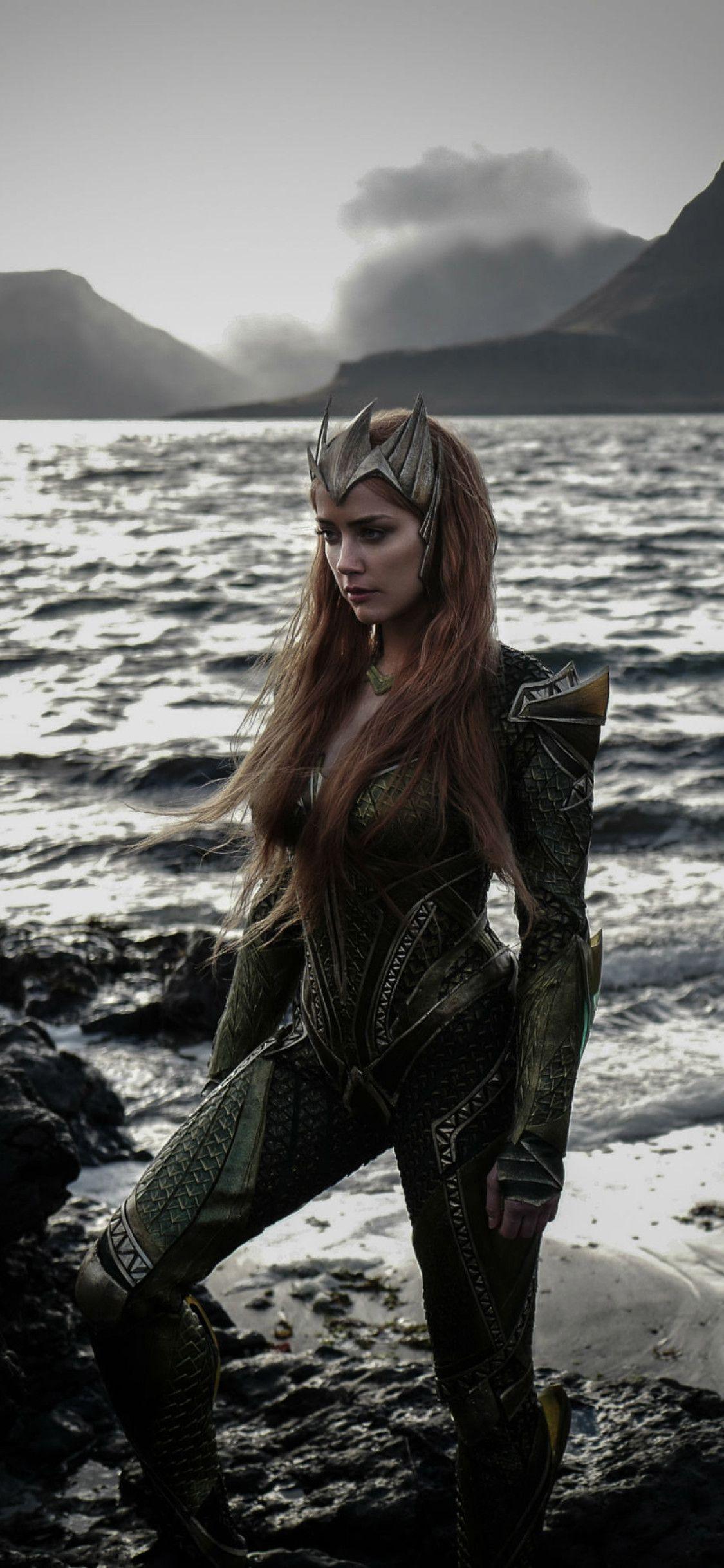 1125x2436 Amber Heard As Mera Justice League iPhone XS, iPhone iPhone X HD 4k Wallpaper, Image, Background, Photo and Picture. Amber heard, Aquaman, Mera