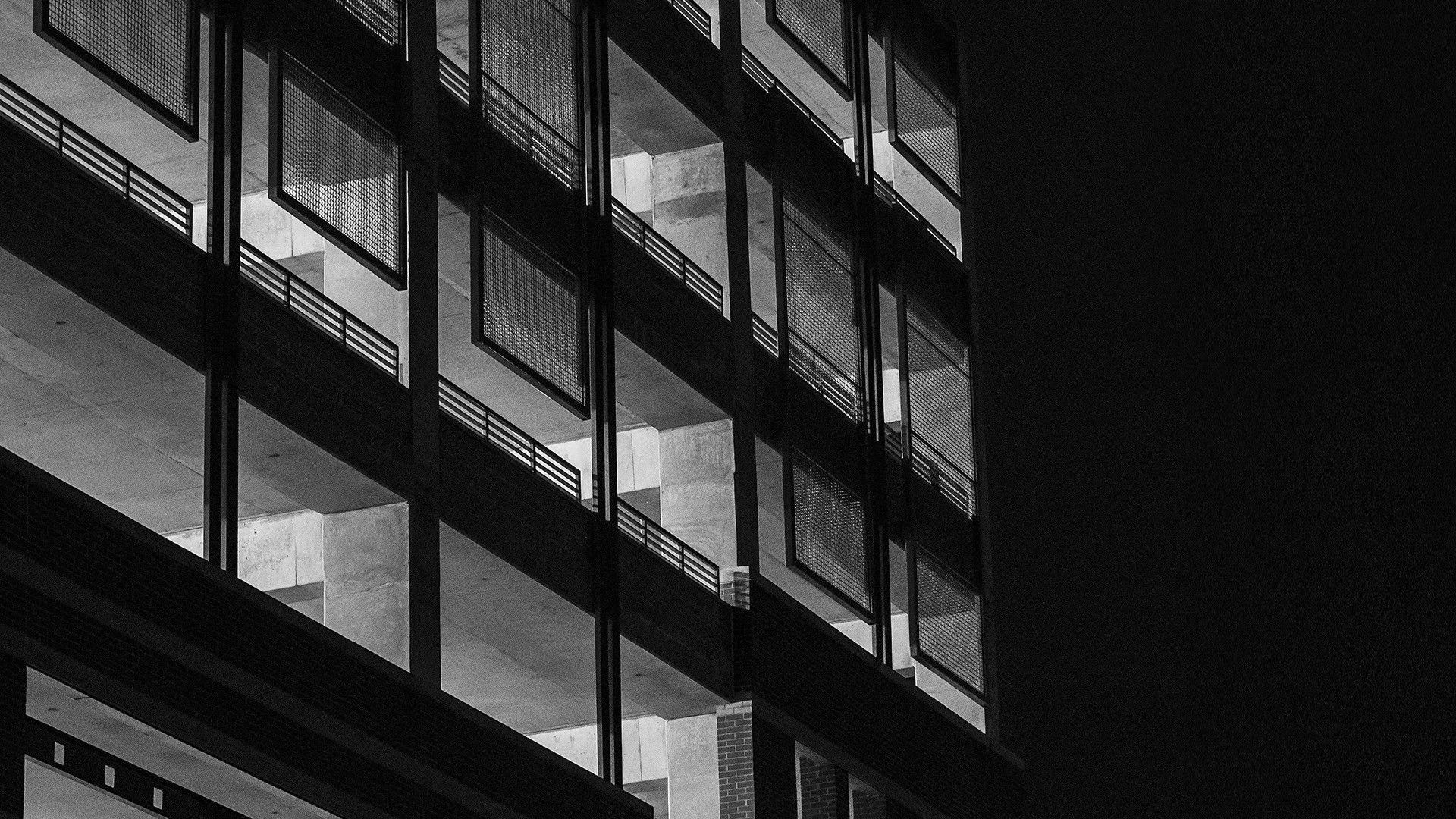 1920x1080 Building Windows During Night HD Black Aesthetic Wallpaper