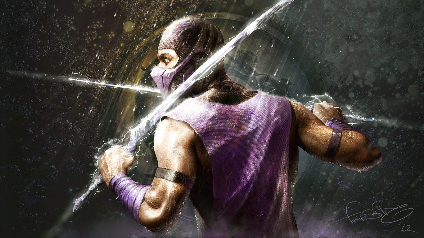 1366x768 Rain Mortal Kombat Wallpaper