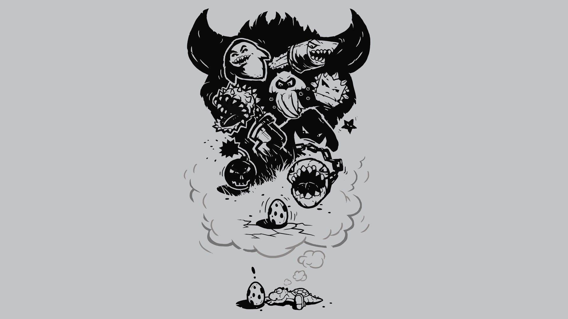 1920x1080 Mario Dream Sleep Yoshi Boo Bob Omb Chain Chomp Thwomp Bullet Bill