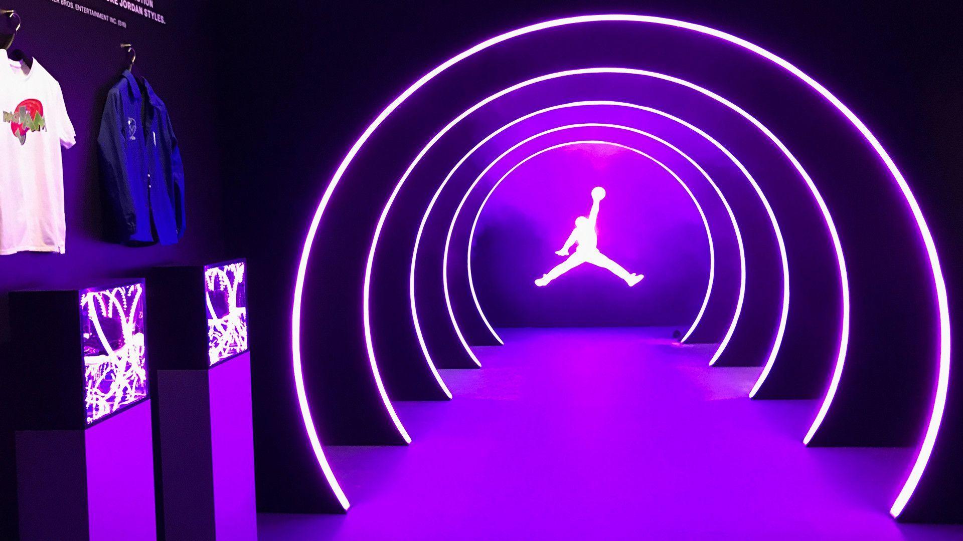 purple jordan logo