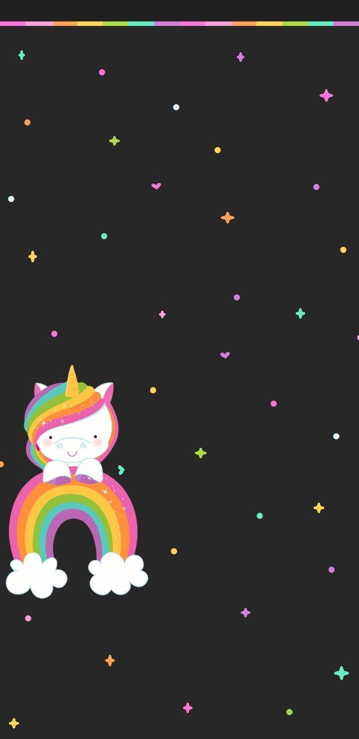 720x1482 Dark Rainbow And Unicorn