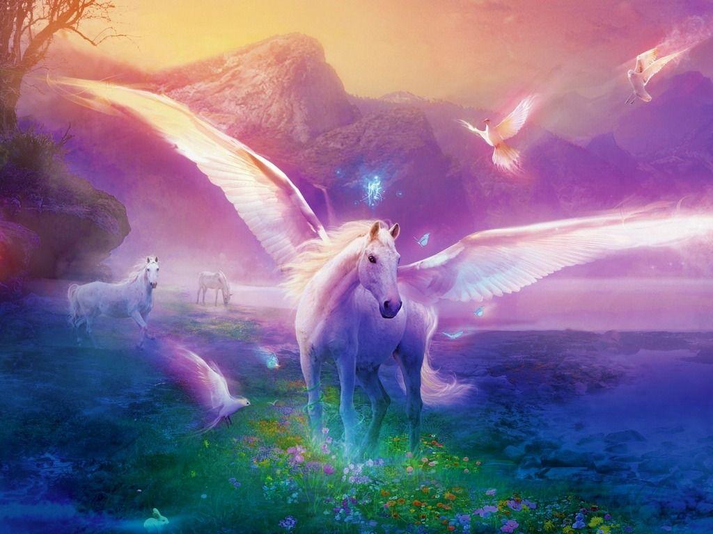 1024x768 Fantasy Unicorn Wallpaper