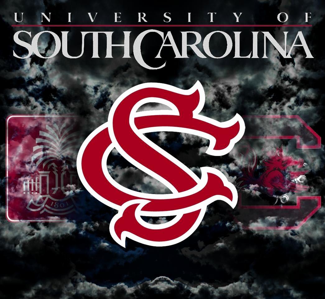 Download wallpapers South Carolina Gamecocks golden logo NCAA red metal  background american football club South Carolina Gamecocks logo american  football USA for desktop free Pictures for desktop free