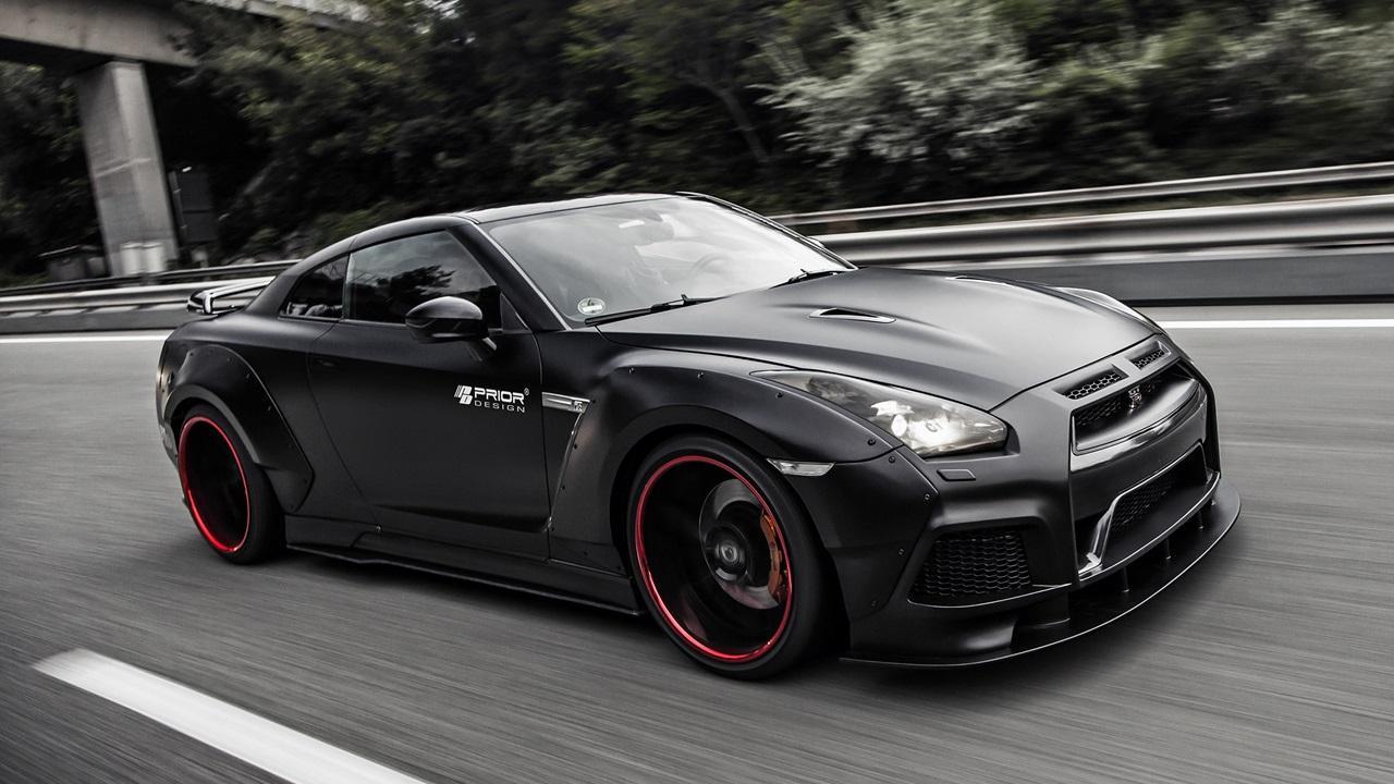 1280x720 Black Nissan GTR Wallpaper
