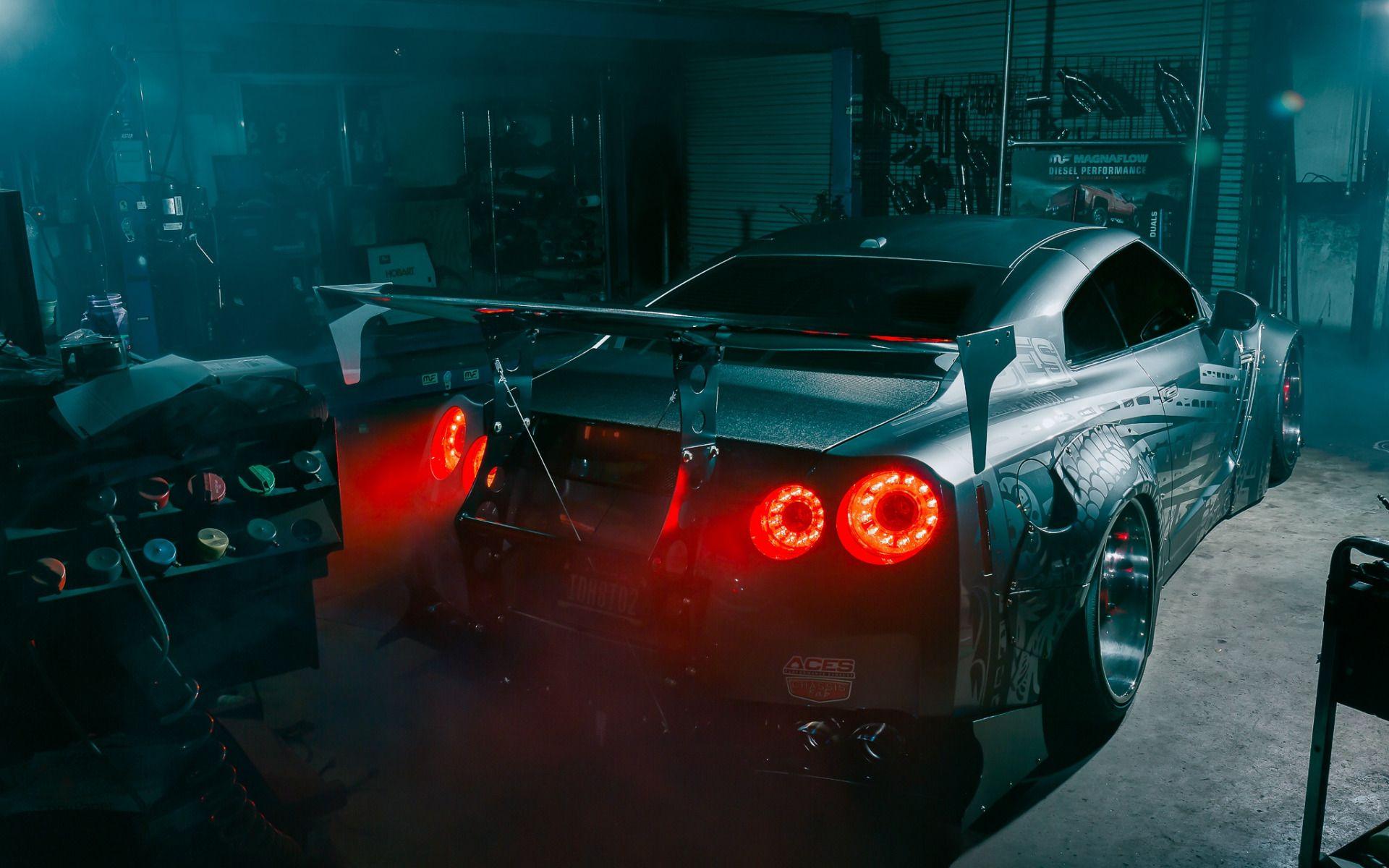 1920x1200 Download Wallpaper Nissan GT R, R Rear View, Tuning GT R, Silver Sportcar, Japanese Sports Cars, Nissan For Desktop With Resolution 1920x1200. High Quality HD Picture Wallpaper