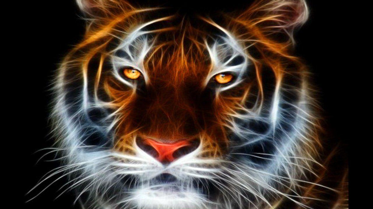 1280x720 Abstract Tiger Wallpaper